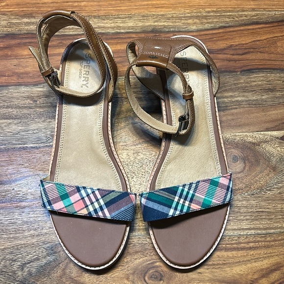 SPERRY - woman top sider seaport city sandals leather ankle straps size 9M - Picture 2 of 10